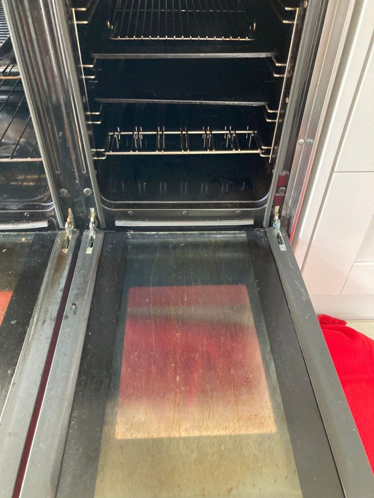 Small oven of Fisher & Paykel range before